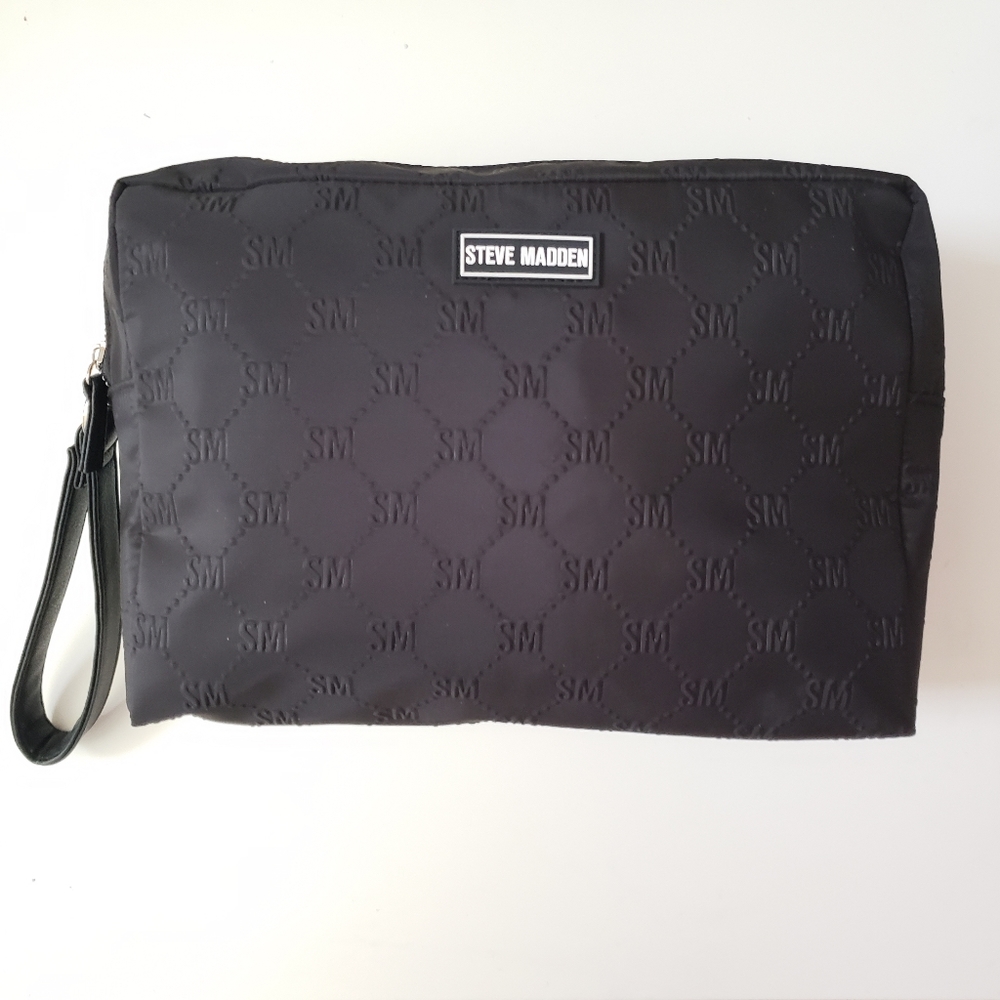 Steve Madden Black Cosmetic Bag